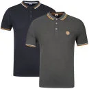 Carter Men's 2-Pack Polo Shirt - Navy/Charcoal - S - Navy/Charcoal Image 1