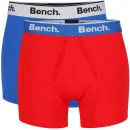 Bench Men's 2-Pack Boxers - Blue/Red - S - Blue/Red Image 1