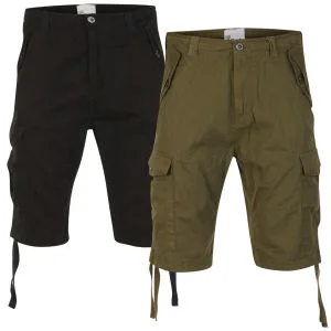55 Soul Men's 2-Pack Conway Shorts - Black/Khaki - 28 - Black/Khaki Image 1