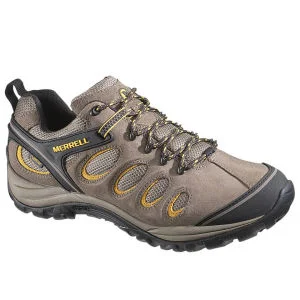 Merrell Men's Chameleon 5 Gore Tex Hiking Shoes - Boulder/Orange - 7 - Boulder/Orange Image 1