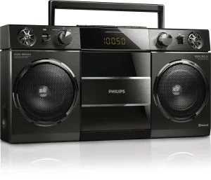 Philips OST690/10 Portable Bluetooth USB FM Radio Boombox - Black Image 1