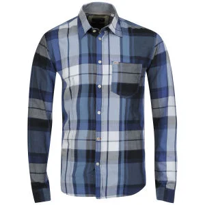 Jack & Jones Vintage Men's 500 Checked Shirt - Blue - XXL - Blue Image 1