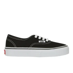 Vans Kids' Authentic Canvas Trainers - Black - 10 - - Image 1