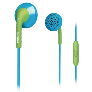 Philips Universal In-Ear Headset: Blue and Green Image 1