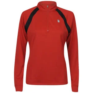 K-Swiss Women's Accomplish WS Half-Zip Top - Formula One Red/Black - XS - Formula One Red/Black Image 1