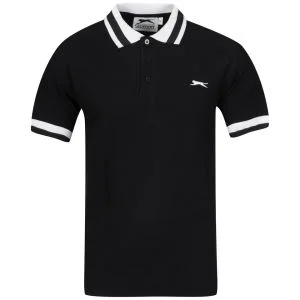 Slazenger Men's Waffle Polo - Black - S - Black Image 1