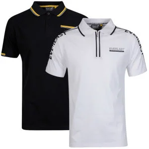 Everlast Men's 2-Pack Polo Shirt - White Raglan Sleeve and Black Tipped Polo - S - White/Black Image 1