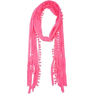 Firetrap Pom Plain Pompom Jersey Scarf - One Size - Stone Image 1