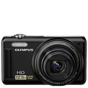 Olympus VR-320 Digital Camera (14MP, 12.5x Super Wide Optical Zoom, 3-Inch LCD) - Black Image 1