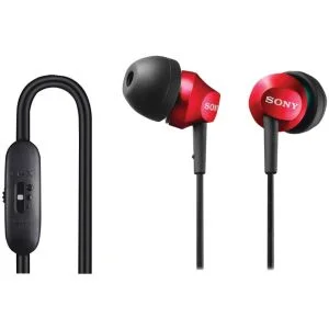 Sony MDR-EX58V Earphones - Red Image 1