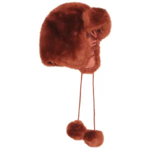 Women's Faux Fur Trapper - Burnt Orange Image 1