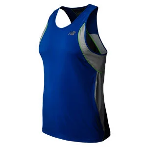 New Balance Men's Running Impact Ice Singlet - Laser Blue/Silver Mink - S - Laser Blue/Silver Mink Image 1