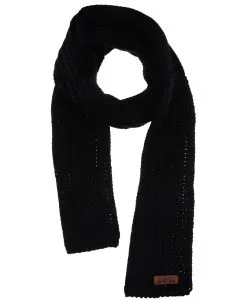 Animal 'Albe' Chunky Knit Rib Scarf - One Size - Black Image 1