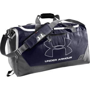 Under Armour Men's Hustle Medium Duffle Bag - Midnight Navy/White Image 1