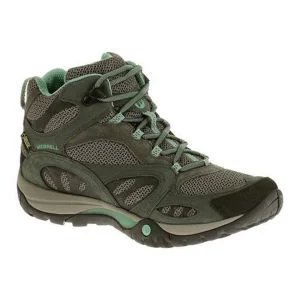 Merrell Women's Azura Mid Gore Tex Hiking Boots - Brown/Pale Green - 4 - Brown/Pale Green Image 1