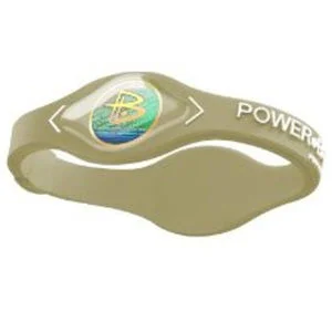 Power Balance -The Original Performance Wristband Khaki With White Lettering - S - Khaki Image 1