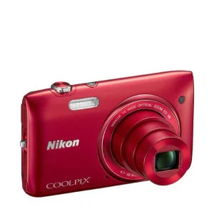 Nikon Coolpix S3500 Compact Digital Camera - Red (20.1 MP, 7x Optical Zoom 2.7 Inch LCD) - Grade A Refurb Image 1