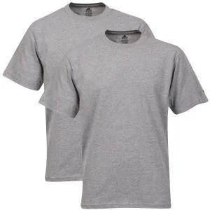 adidas Men's 2-Pack Plain T-Shirts - Grey - S - Grey Image 1