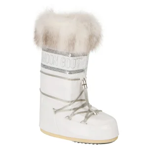 Moon Boot Women's Glamour Boots - White - 2.5-5 Image 1