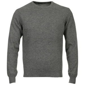 Romeo Gigli Men's Italian Crew Neck Cashmere Jumper - Grey - M - Grey Image 1
