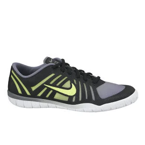 Nike Women's Free 3.0 Studio Dance Training Shoes - Cool Grey/Volt Green/Black - UK 4 - Grey Image 1
