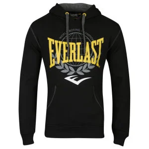 Everlast Men's Large Print Hooded Sweat - Black/Yellow - S - Black/Yellow Image 1