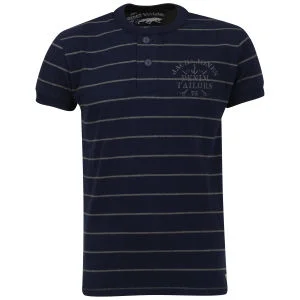 Jack & Jones Vintage Men's Wilson Henley T - Shirt - Colour 1 - XXL - Black Stripe Image 1