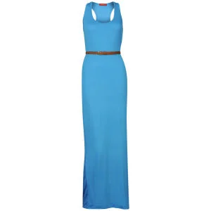 Influence Women's Racer Back Maxi Dress with Belt - Turquoise - S-M - Turquoise Image 1
