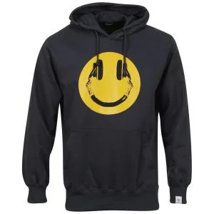 Addict Men's Smiley Hoody - Black - S - Black Image 1