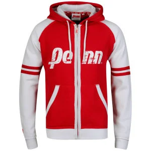 Penn Men's Zip Thru Loo Hoody - Red/White/Red - S - Red/White Image 1
