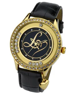 Lipsy London Diamonte Logo Croc Strap Watch Image 1