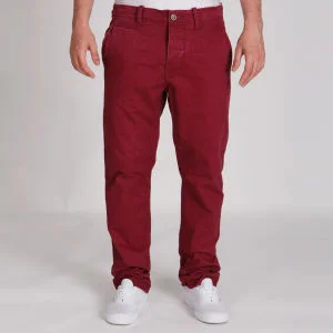 Jack & Jones Men's Vintage Stan Alan Chino Trousers - Burgundy - 30/30 - Burgundy Image 1