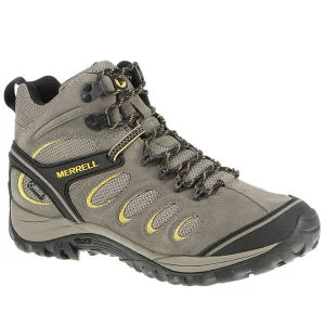 Merrell Men's Chameleon 5 Mid Ventilator Gore Tex Hiking Boots - Boulder/Yellow - 7 - Boulder/Yellow Image 1
