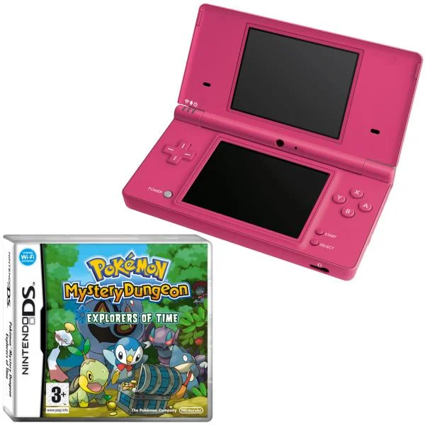 Nintendo DSi (Pink) with Pokémon: Explorers Of Time Image 1