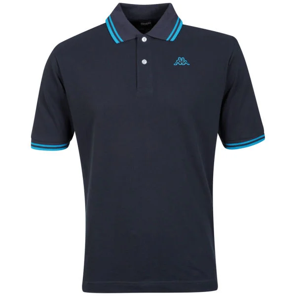 Kappa Men's Lamot Polo - Navy/Turquoice - M - Navy/Turquoise Image 1