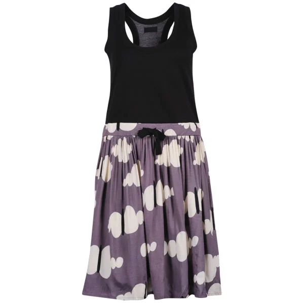Numph Women's Vibe Cloud Print Dress -Shade Grey - M - Grey Image 1