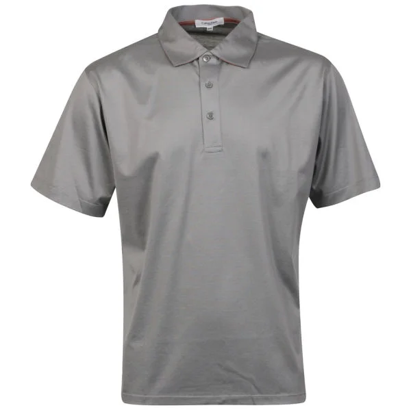 Calvin Klein Men's 3 Button Golf Polo - Light Grey - M - Light Grey Image 1