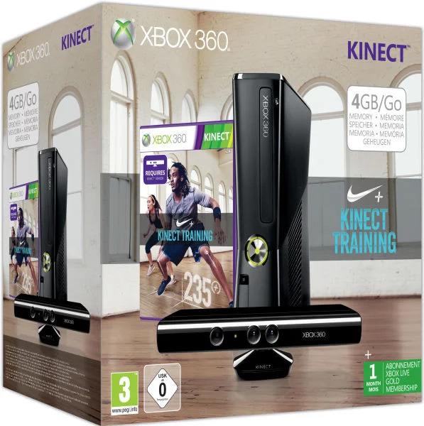 Xbox 360 4GB Kinect Training Bundle - Includes Nike+Kinect Image 1