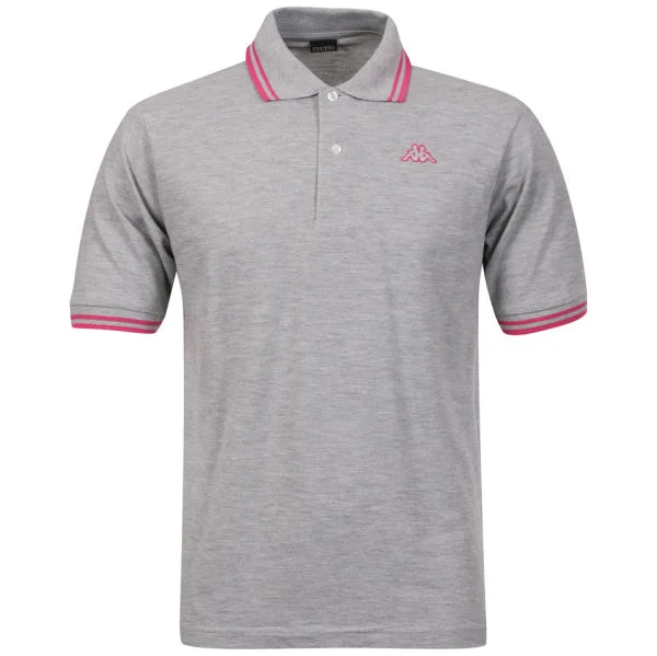 Kappa Men's Lamot Polo - Grey/Fuchsia - M - Grey/Fuschia Image 1