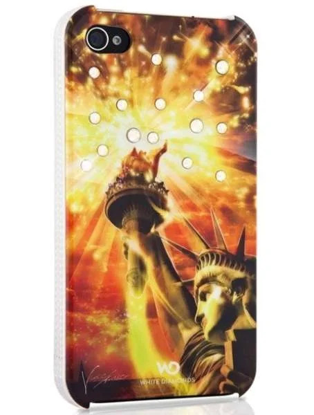 White Diamonds: Liberty Gold iPhone 4 Case Image 1