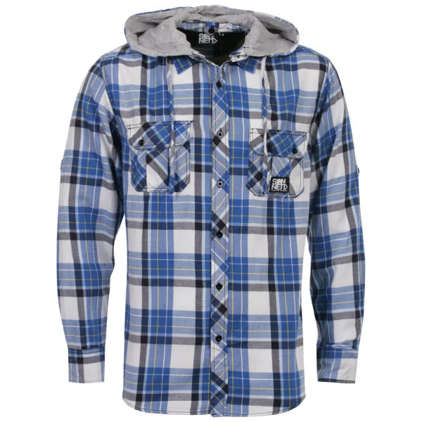 Sonneti Men's DA Hooded Shirt - Blue - S - Blue Image 1