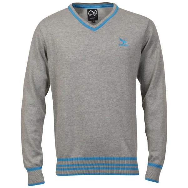 Benzini Men's Penn V-Neck Knit - Grey Marl - S - Grey Marl Image 1