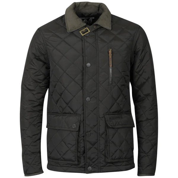 Ringspun Men's Domino Quilted Jacket - Green - S - Green Barber Image 1