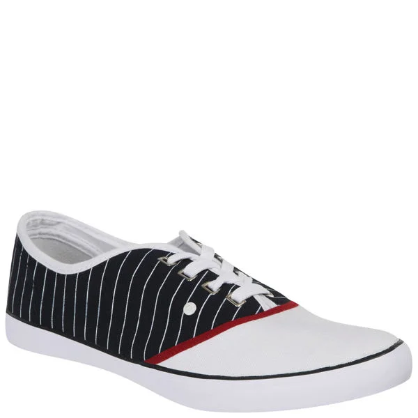 Boxfresh Men's Bobon Pumps - Navy Pin Stripe/White - 6 - Navy Pin Stripe/White Image 1