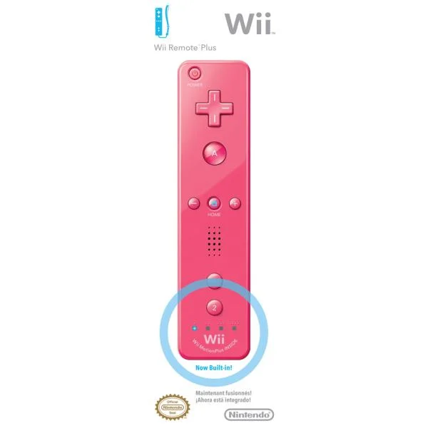 Official Wii Remote Plus Controller (Pink) Image 1