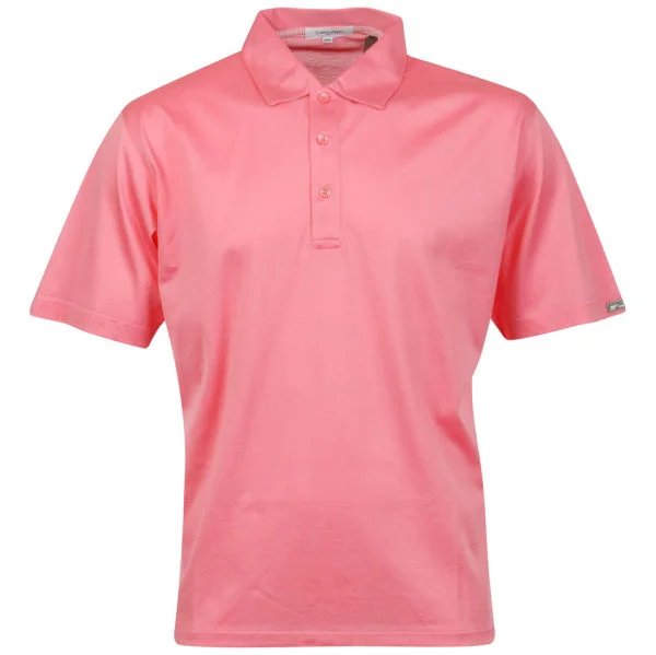 Calvin Klein Men's 3 Button Golf Polo - Pink - S - Pink Image 1