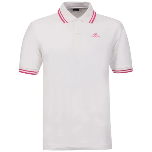 Kappa Men's Lamot Polo - White/Fuchsia - M - White/Fuschia Image 1