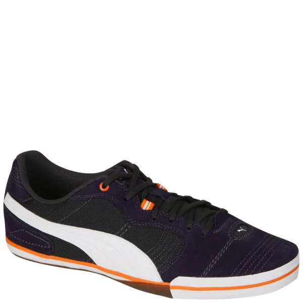 Puma Men's Esito Vulc Sala Trainers - Navy/White - 7 - Navy/White/Orange Image 1