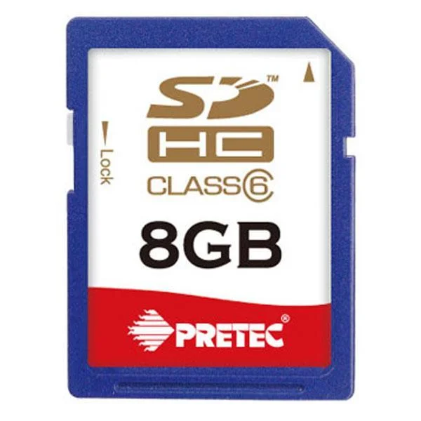 Pretec 8GB SDHC Card (Class 6) Image 1