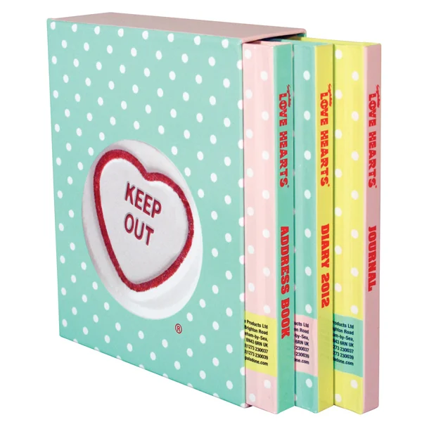 Love Hearts Set of 3 Notebooks: Diary, Address Book and Journal Image 1